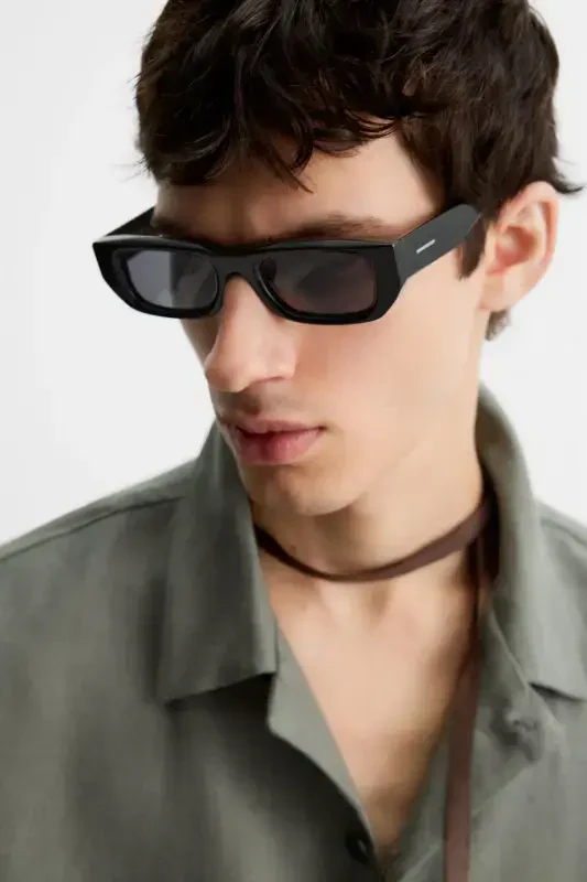 %100 ЛЬНЯНАЯ РУБАШКА-Зеленый / Синий - 5