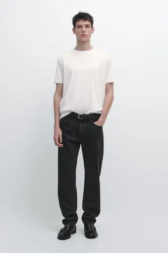 100% mercerized cotton t-shirt - White 