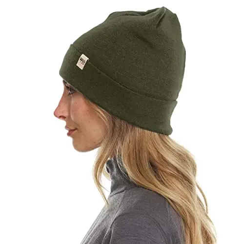 100% Merino Wool Cuff Beanie - Mens & Womens Warm Winter Hat - Watch Cap - Toque - 4