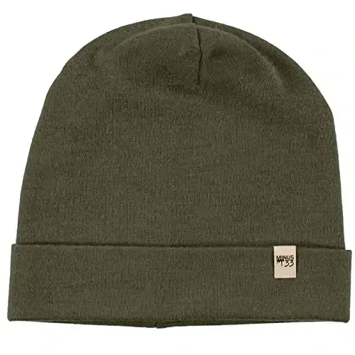 100% Merino Wool Cuff Beanie - Mens & Womens Warm Winter Hat - Watch Cap - Toque - 1