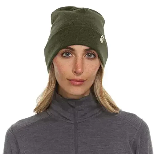 100% Merino Wool Cuff Beanie - Mens & Womens Warm Winter Hat - Watch Cap - Toque - 3