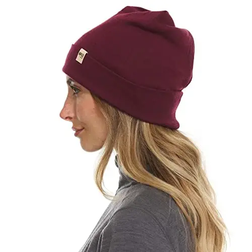 100% Merino Wool Cuff Beanie - Mens & Womens Warm Winter Hat - Watch Cap - Toque - 3