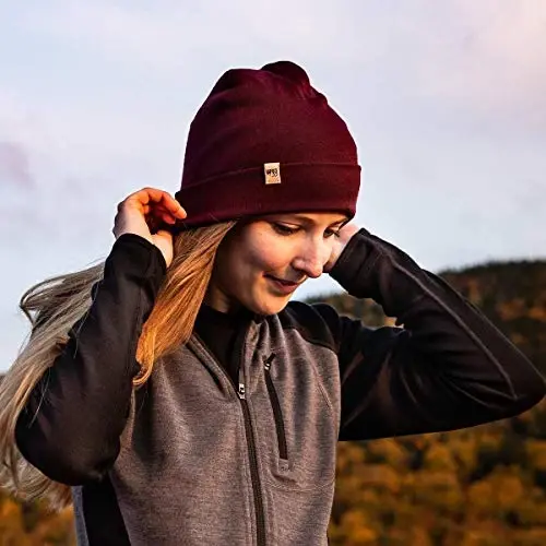 100% Merino Wool Cuff Beanie - Mens & Womens Warm Winter Hat - Watch Cap - Toque - 4
