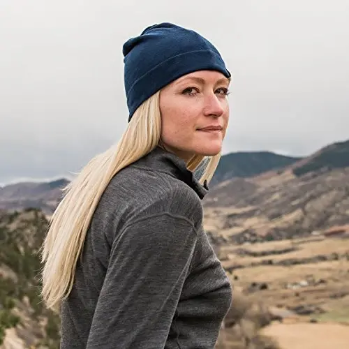 100% Merino Wool Cuff Beanie - Mens & Womens Warm Winter Hat - Watch Cap - Toque - 6