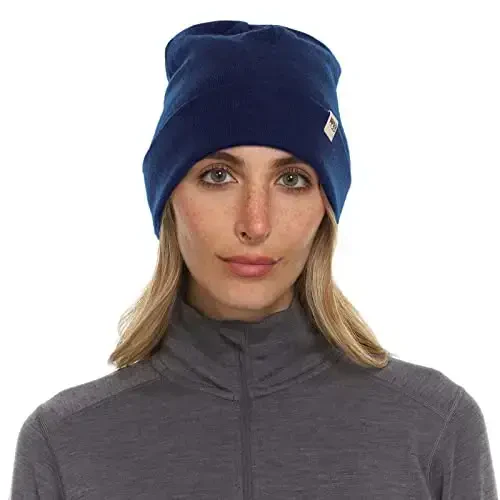 100% Merino Wool Cuff Beanie - Mens & Womens Warm Winter Hat - Watch Cap - Toque - 3