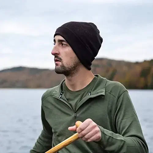 100% Merino Wool Cuff Beanie - Mens & Womens Warm Winter Hat - Watch Cap - Toque - 5