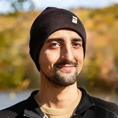 100% Merino Wool Cuff Beanie - Mens & Womens Warm Winter Hat - Watch Cap - Toque - 6