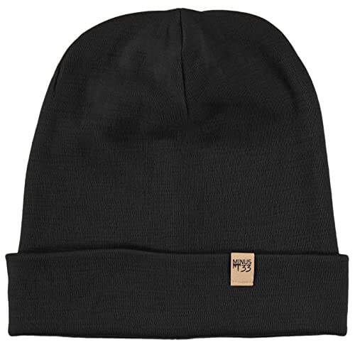 100% Merino Wool Ridge Cuff Beanie - Unisex Warm Winter Hat - 1