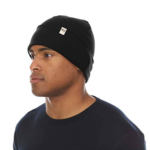 100% Merino Wool Ridge Cuff Beanie - Unisex Warm Winter Hat - 2