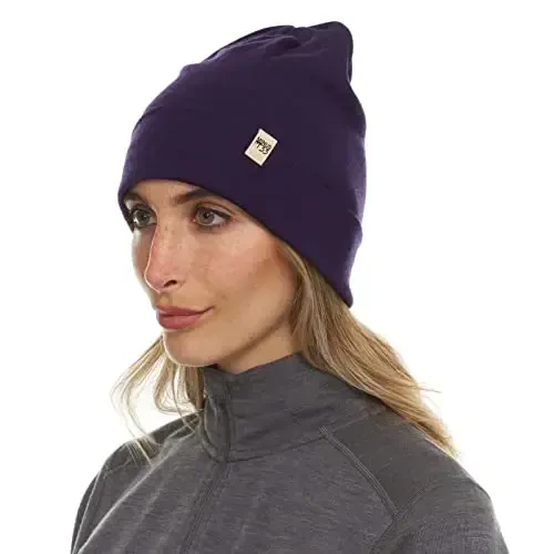 100% Merino Wool Cuff Beanie - Mens & Womens Warm Winter Hat - Watch Cap - Toque - 2