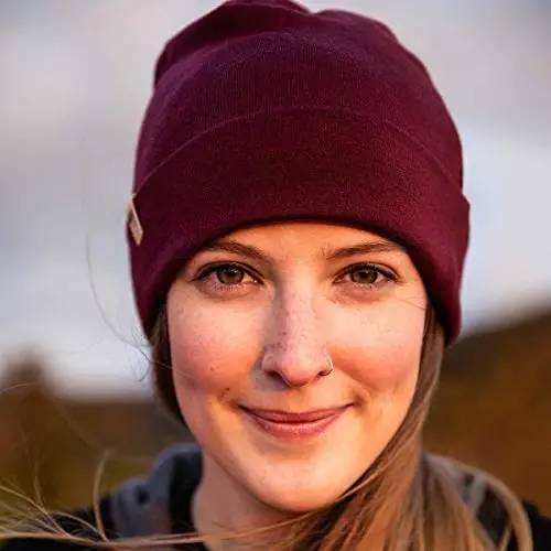 100% Merino Wool Cuff Beanie - Mens & Womens Warm Winter Hat - Watch Cap - Toque - 6