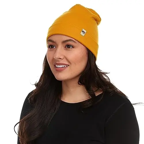 100% Merino Wool Cuff Beanie - Mens & Womens Warm Winter Hat - Watch Cap - Toque - Novelty Beanie - One Size Fits Most - 100% (1)