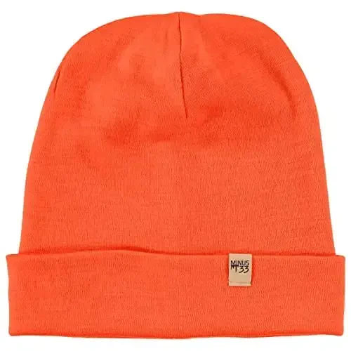 100% Merino Wool Cuff Beanie - Mens & Womens Warm Winter Hat - Watch Cap - Toque - 100%