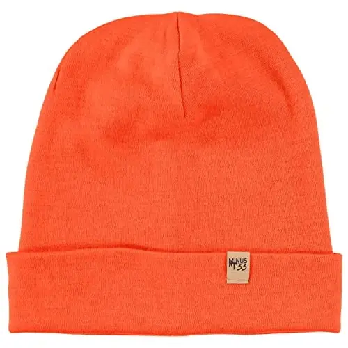 100% Merino Wool Cuff Beanie - Mens & Womens Warm Winter Hat - Watch Cap - Toque - 1
