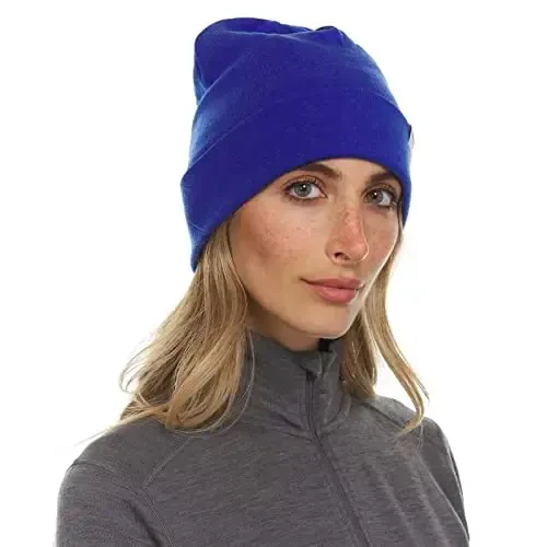 100% Merino Wool Cuff Beanie - Mens & Womens Warm Winter Hat - Watch Cap - Toque - 2