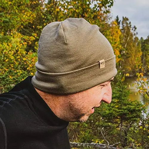 100% Merino Wool Cuff Beanie - Mens & Womens Warm Winter Hat - Watch Cap - Toque - 6