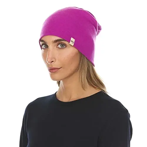 100% Merino Wool Cuff Beanie - Mens & Womens Warm Winter Hat - Watch Cap - Toque 
