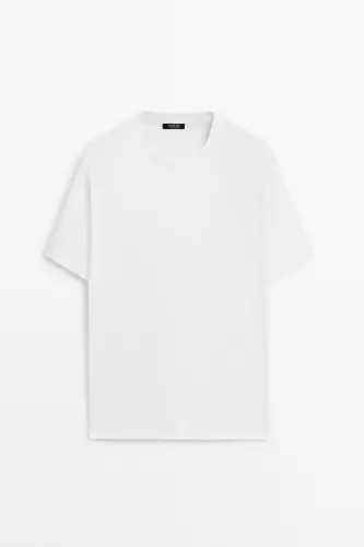 100% merserize paxtali t-shirt - Oq - 5