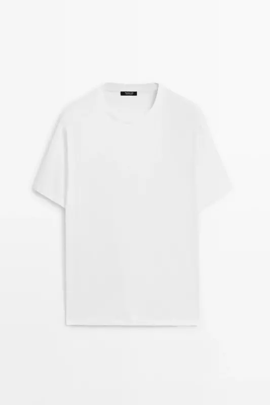 100% merserize paxtali t-shirt - Oq - 5