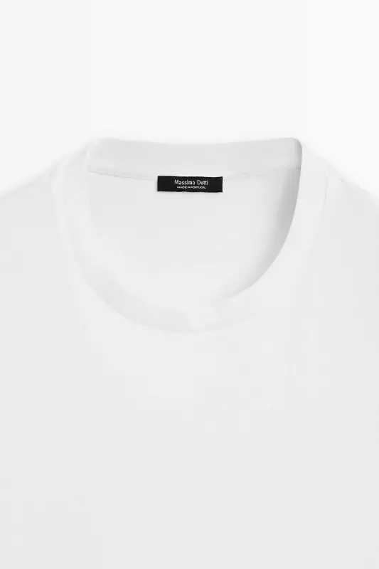 100% merserize paxtali t-shirt - Oq - 6