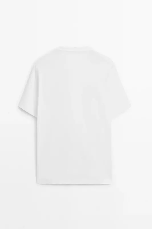 100% merserize paxtali t-shirt - Oq - 8