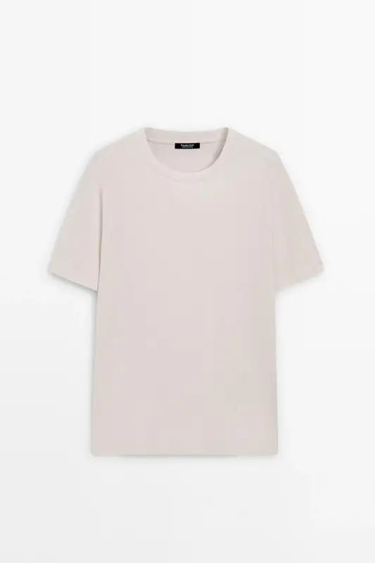 %100 merserize paxtali t-short - Tabiiy - 5