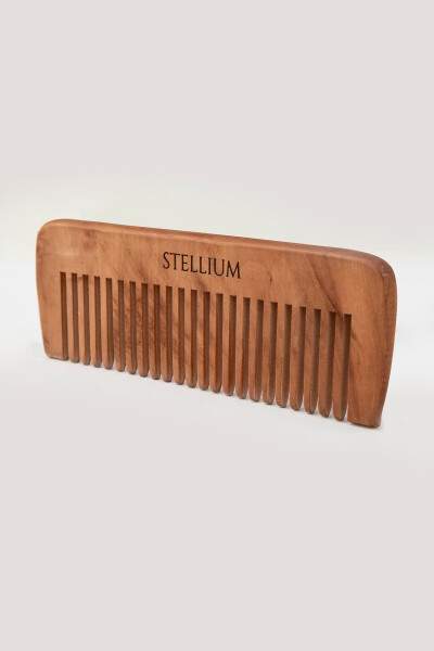 100% Natural Wooden Comb Set - With Storage Pouch (Set of 2) - 3