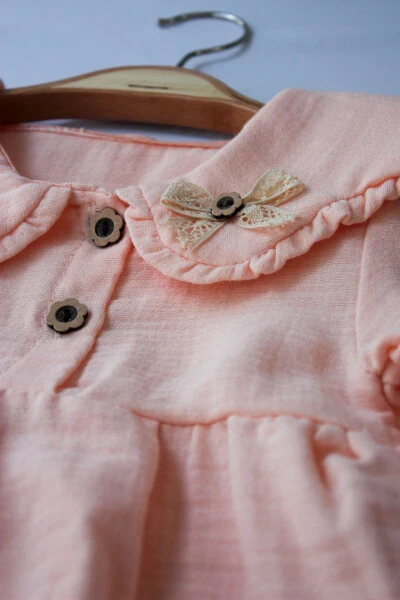 %100 Organic Comfortable Daily Gathered Plain and Chic Couple - PIO KIDS