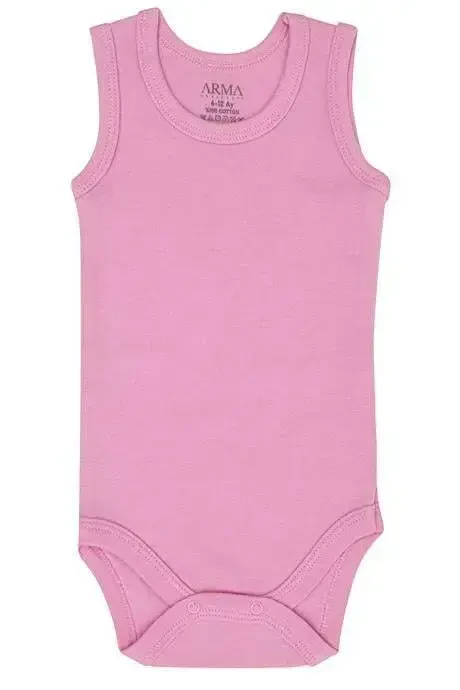 %100 Organic Cotton 3-Pack Pink Baby Undershirt Snap Bodysuit - 3