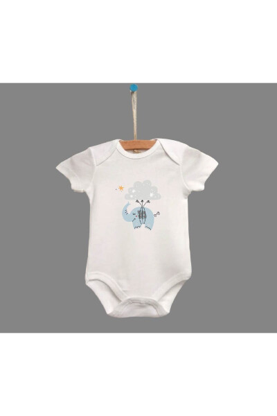 %100 Organic Cotton 3-Pack Printed Short Sleeve Baby Bodysuits - 2