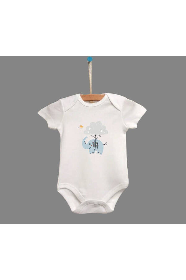 %100 Organic Cotton 3-Pack Printed Short Sleeve Baby Bodysuits - 2