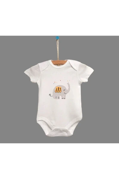 %100 Organic Cotton 3-Pack Printed Short Sleeve Baby Bodysuits - 4