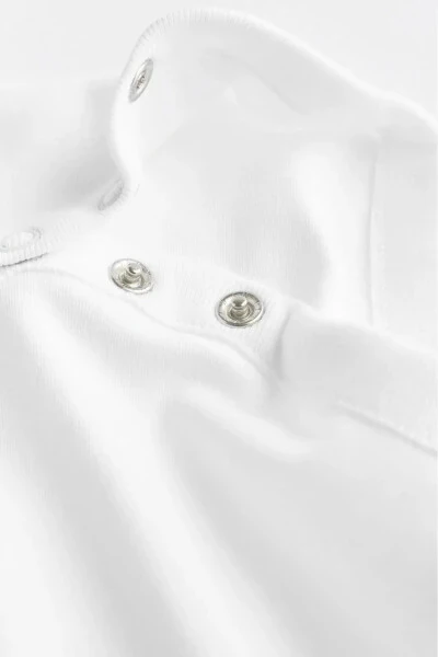 %100 Organic Cotton 5-Pack White Short Sleeve Baby Bodysuits - SPARKLY BABY (1)