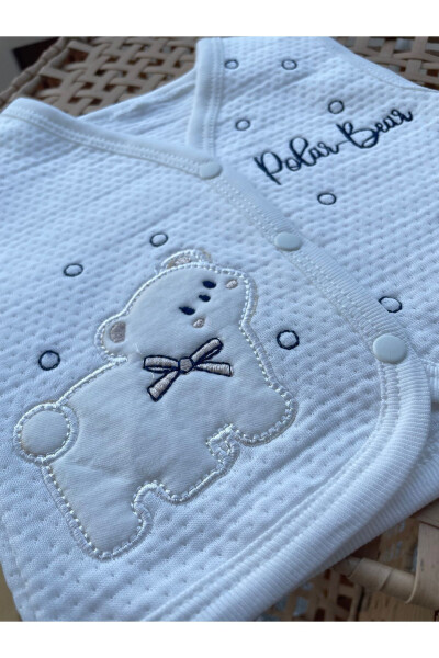 100% Organic Cotton Bear Print Baby Vest - 2