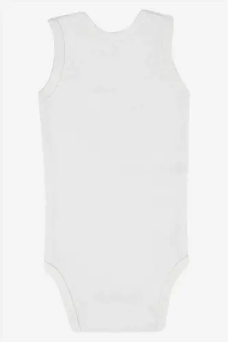 %100 Organic Cotton White Baby Undershirt Snap Bodysuit Romper 5-Pack - 5