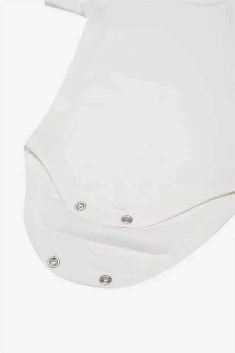 100% Organic Cotton White Short Sleeve Baby Bodysuit 5-Pack - 1