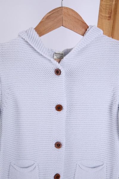 100% Organic Knit Baby Hoodie for Girls and Boys 6000 - BABYHOLA (1)