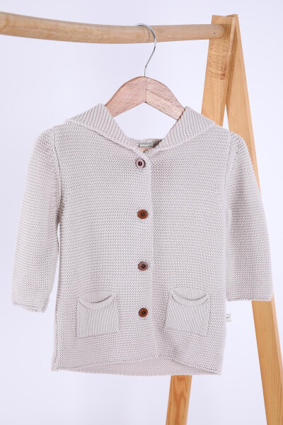 100% Organic Knit Hoodie for Girls and Boys Babies and Children 6000 - BABYHOLA