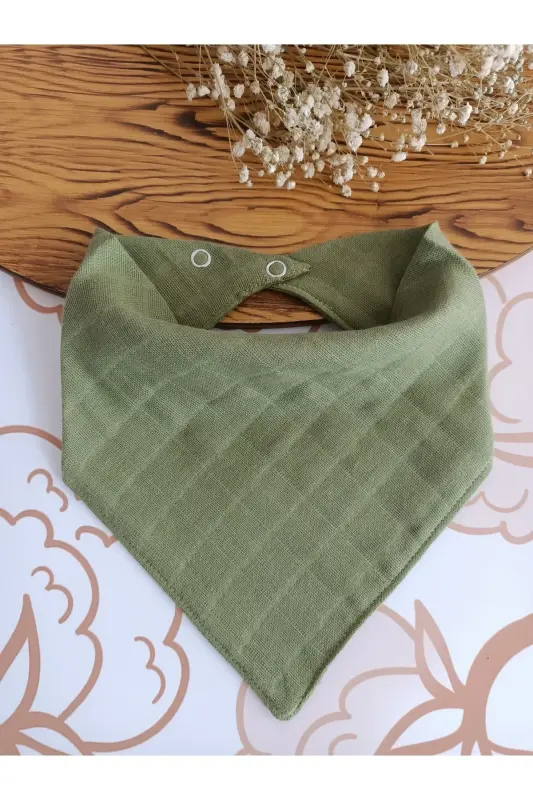 100% Organic Muslin Double Layer Baby Bibs & Drool Bibs 5 pcs 40cm - 8