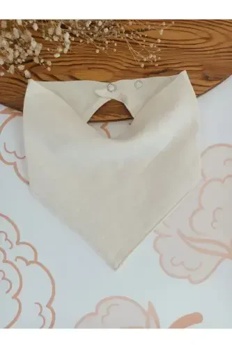 %100 Organic Muslin Double Layered Baby Scarf Collar Bib and Drool Cloth 8 Pieces 40 Cm - 4