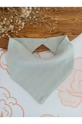 %100 Organic Muslin Double Layered Baby Scarf Collar Bib and Drool Cloth 8 Pieces 40 Cm - 5