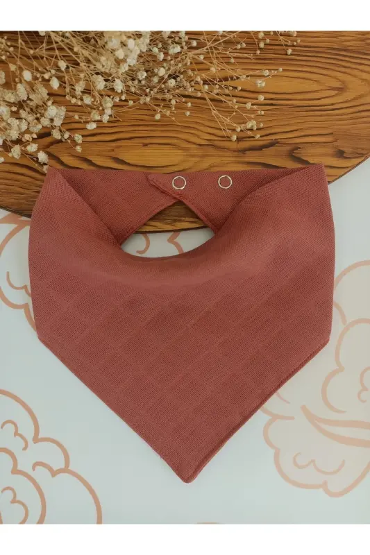 %100 Organik Müslin Çift Katlı Bebek Fuları Yakalık Mama Ve Salya Önlüğü Bez 5 Adet 40 Cm - 5