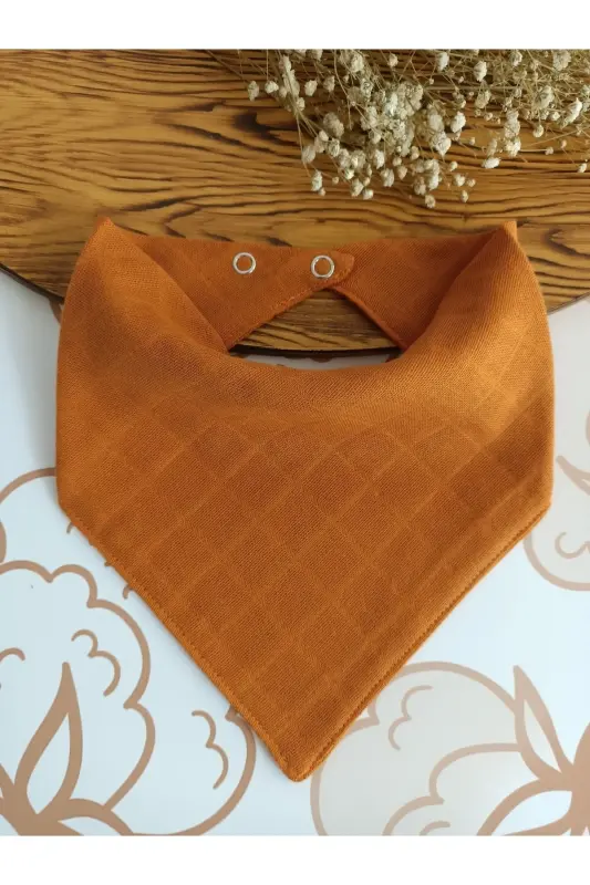 %100 Organik Müslin Çift Katlı Bebek Fuları Yakalık Mama Ve Salya Önlüğü Bez 5 Adet 40 Cm - 6