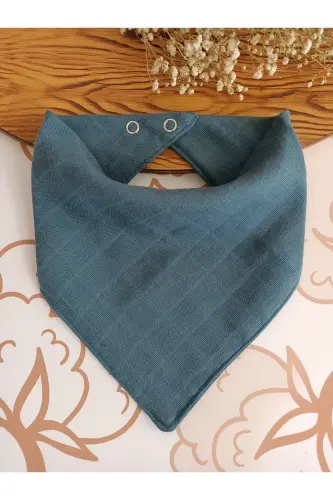 %100 Organik Müslin Çift Katlı Bebek Fuları Yakalık Mama Ve Salya Önlüğü Bez 5 Adet 40 Cm - 7