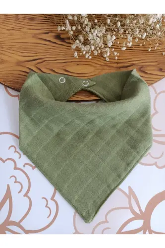 %100 Organik Müslin Çift Katlı Bebek Fuları Yakalık Mama Ve Salya Önlüğü Bez 5 Adet 40 Cm - 8