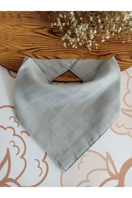 %100 Organik Müslin Çift Katlı Bebek Fuları Yakalık Mama Ve Salya Önlüğü Bez 6 Adet 40 Cm - 5