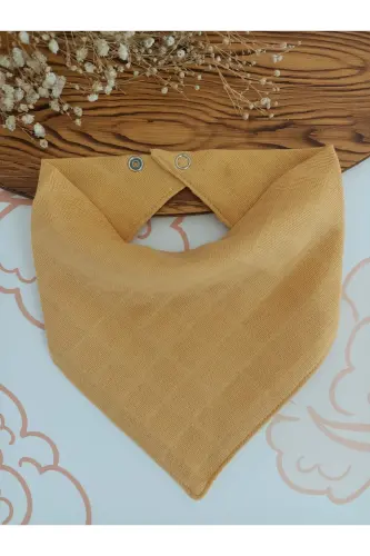 %100 Organik Müslin Çift Katlı Bebek Fuları Yakalık Mama Ve Salya Önlüğü Bez 6 Adet 40 Cm - 7