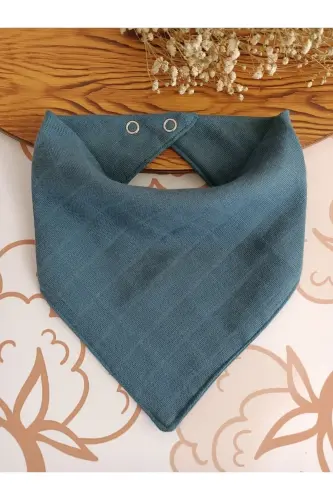 %100 Organik Müslin Çift Katlı Bebek Fuları Yakalık Mama Ve Salya Önlüğü Bez Bez 8 Adet 40 Cm - 5