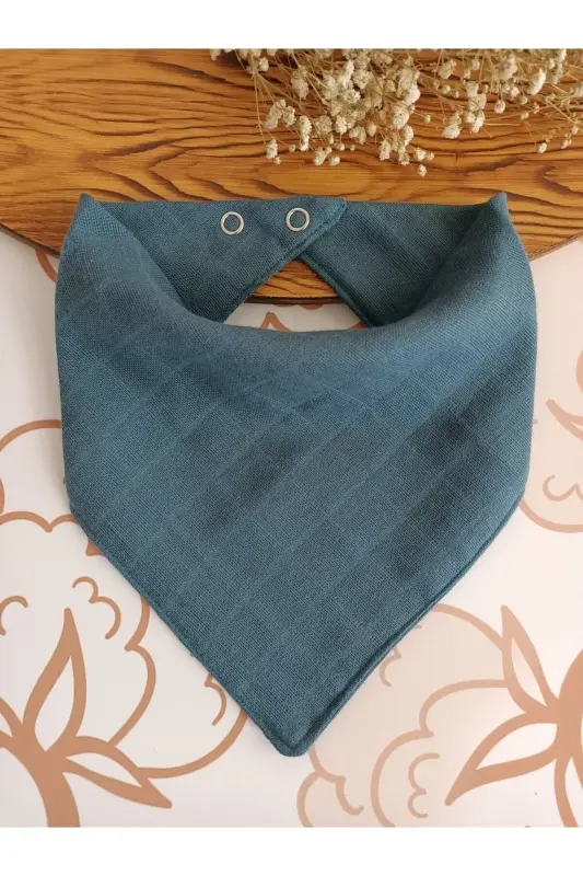 %100 Organik Müslin Çift Katlı Bebek Fuları Yakalık Mama Ve Salya Önlüğü Bez Bez 8 Adet 40 Cm - 5