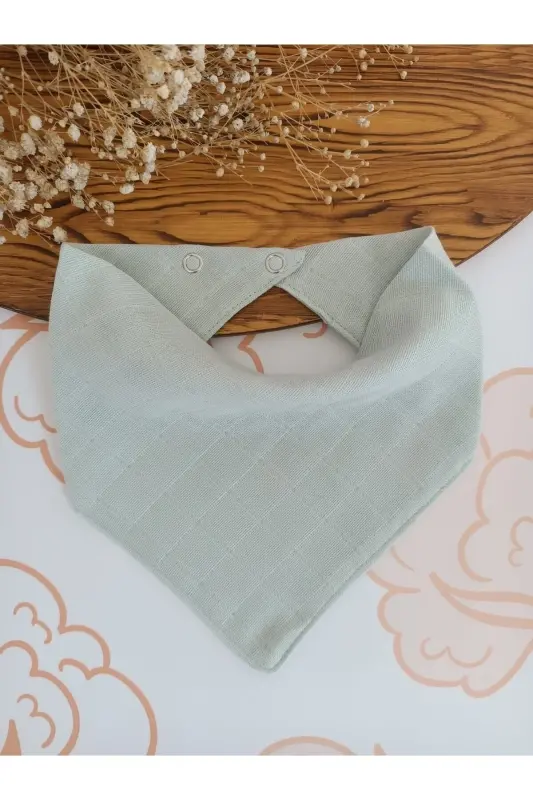 %100 Organik Müslin Çift Katlı Bebek Fuları Yakalık Mama Ve Salya Önlüğü Bez Bez 8 Adet 40 Cm - 8